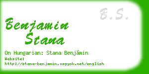 benjamin stana business card